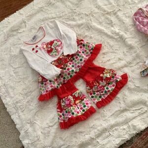 Girls Set Red n White 2/3t